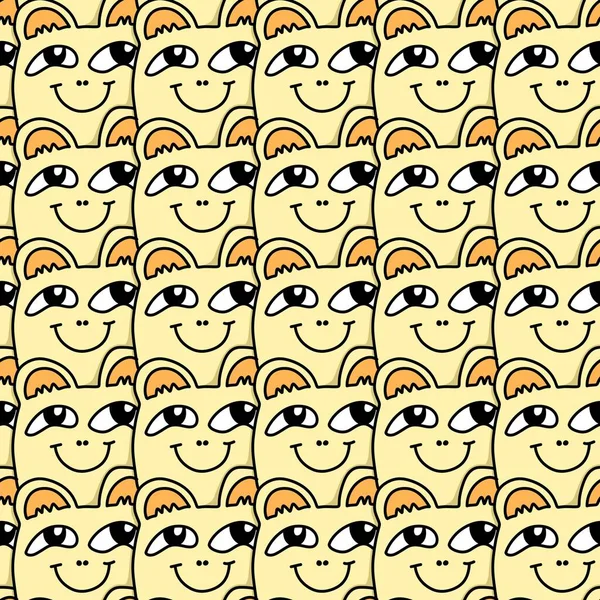 Seamless Pattern Cute Cartoon Background — Stock Photo, Image