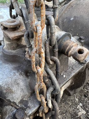 Kapat eski paslı zinciri