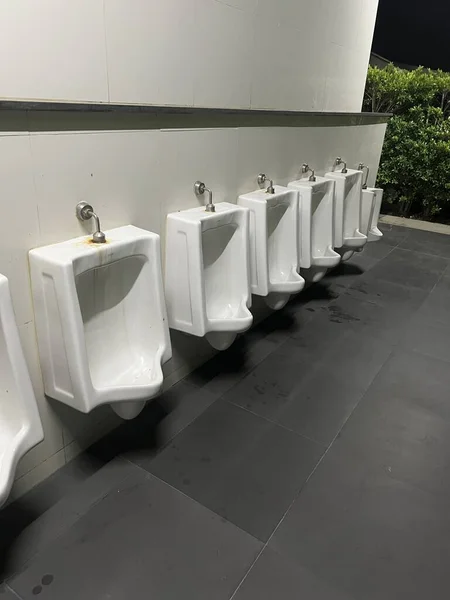 Närbild Urinaler Toaletten — Stockfoto