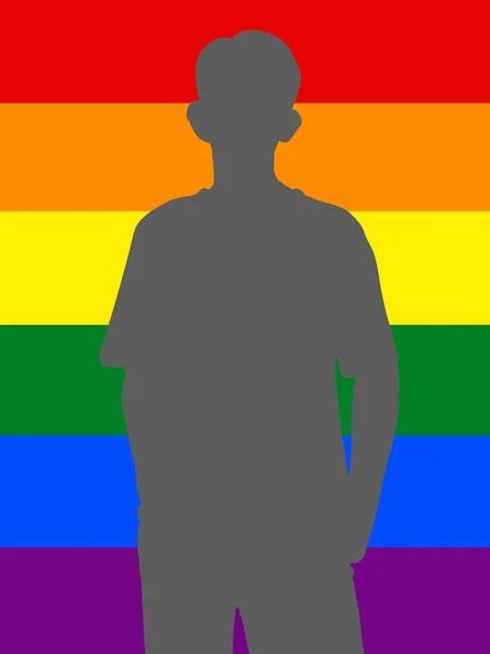 Shape Man Colorful Background — Fotografia de Stock
