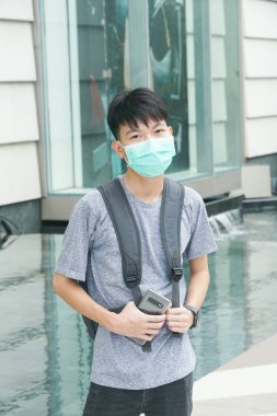 cute man in Bangkok city