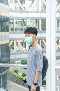 cute man in Bangkok city