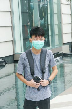 cute man in Bangkok city