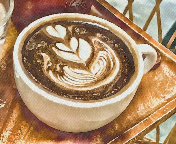 Umělecká Barva Šálku Kávy — Stock fotografie