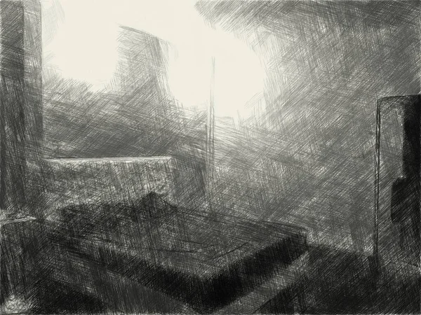 Schwarz Weiß Schlafzimmer — Stockfoto