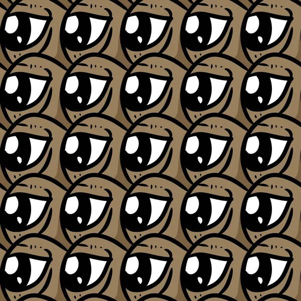 seamless pattern of cute monster cartoon