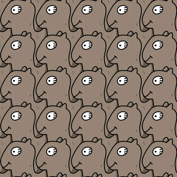 seamless pattern of cute monster cartoon