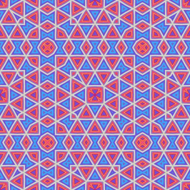 vector seamless background with colorful geometric elements.