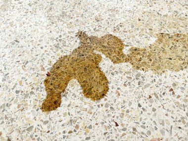 Dirty water drop on cement floor
