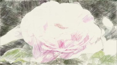 art color of pink rose flower