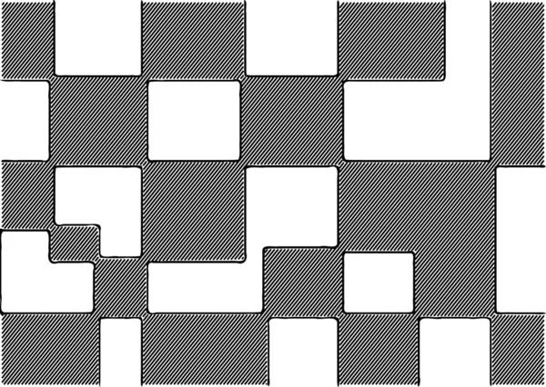 Seamless Pattern Squares Lines Rhombuses Black White — Stock fotografie