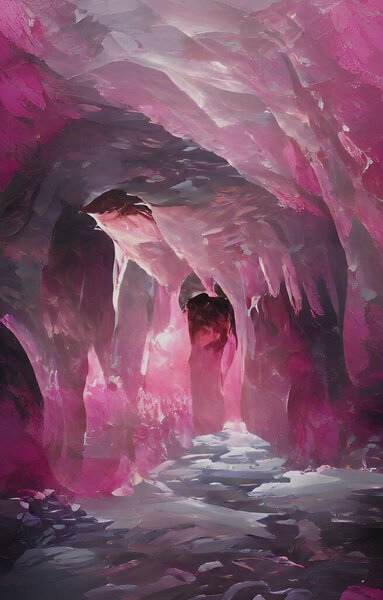 Art color of pink cave background