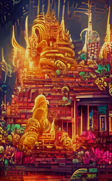 Templo Del Buddha Ciudad Tailandia —  Fotos de Stock