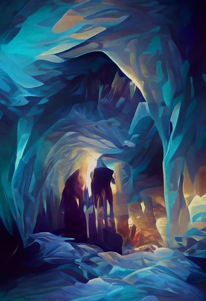 Art Color Blue Cave — ストック写真