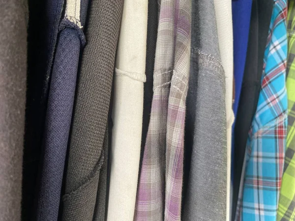 Close Different Clothes Selective Focus — Fotografia de Stock