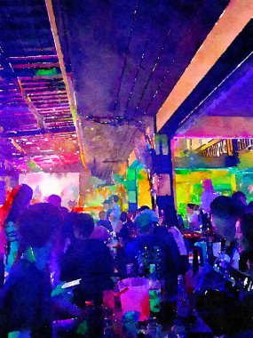 watercolor background with a lot of colorful paint splashes