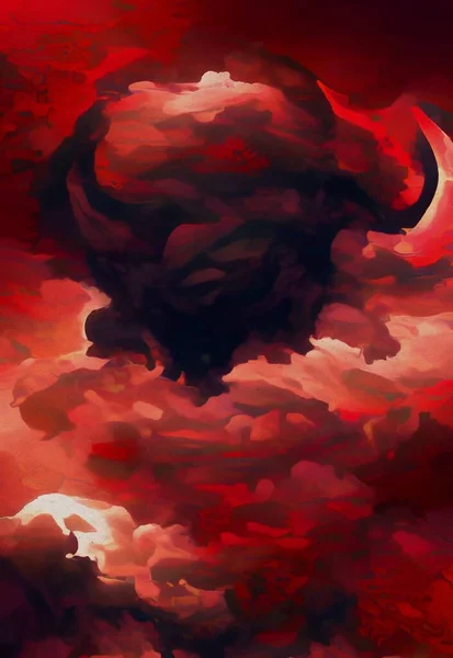 Art Color Devil Clouds Background — Zdjęcie stockowe