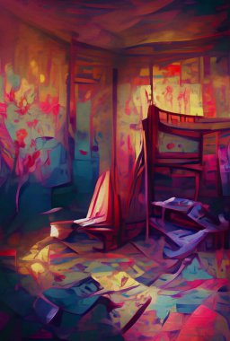 art color of interior of a modern building