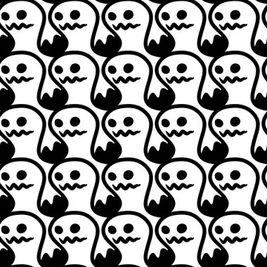 Cadılar Bayramı kafatasları ile seamless modeli, 