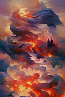 art color of fire burning forest background