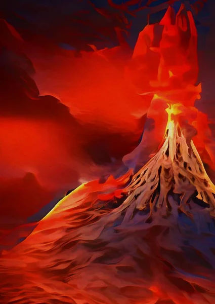 Art Color Volcano Background — Stok Foto