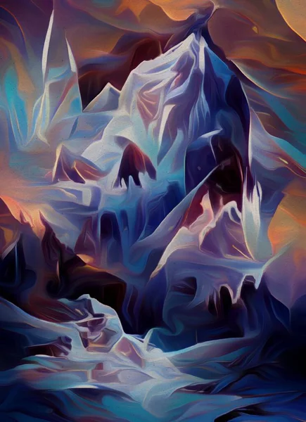 art color of ice mountain background