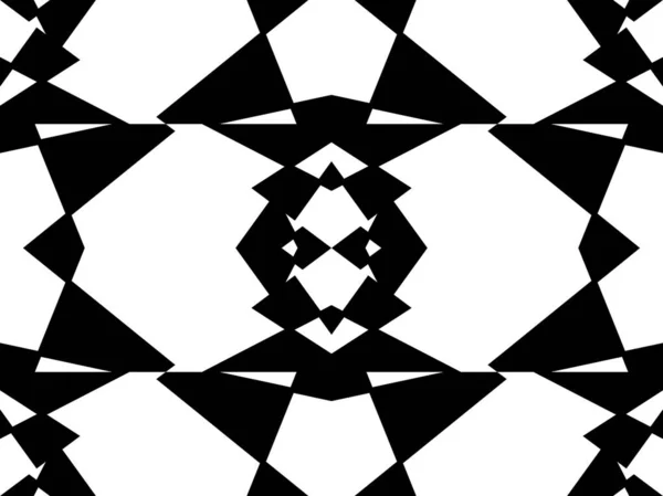 abstract geometric pattern with black and white shapes.