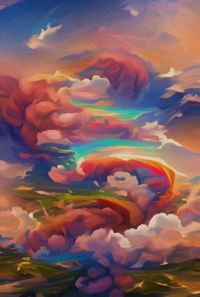 art color of beautiful clouds background