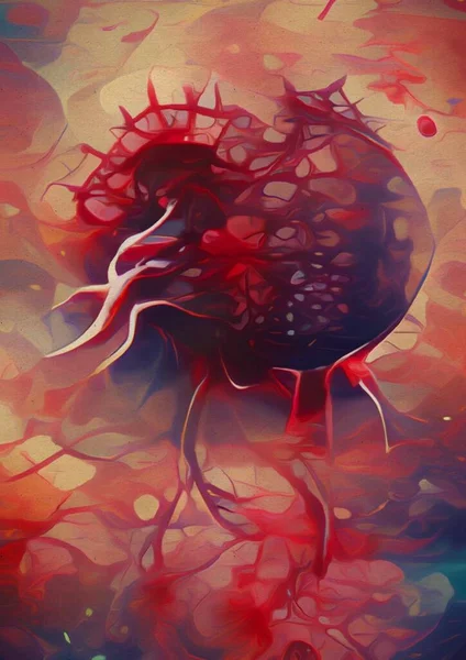 Art Color Bloody Virus Background — Stock fotografie