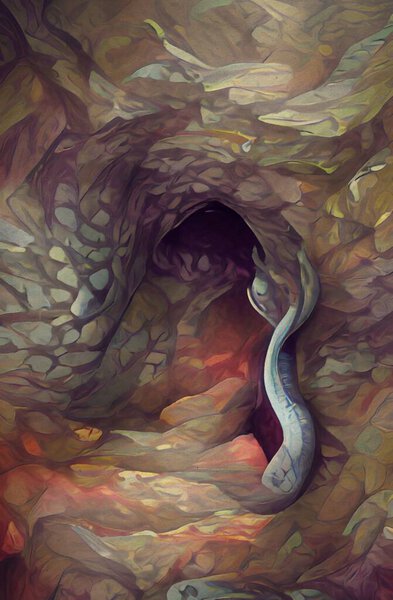 Art color of snake cave
