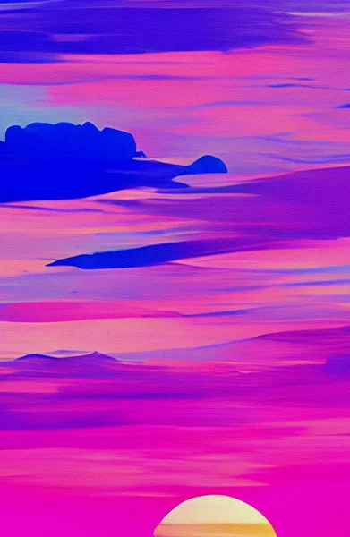 Art Color Pink Sunset Background — Stockfoto