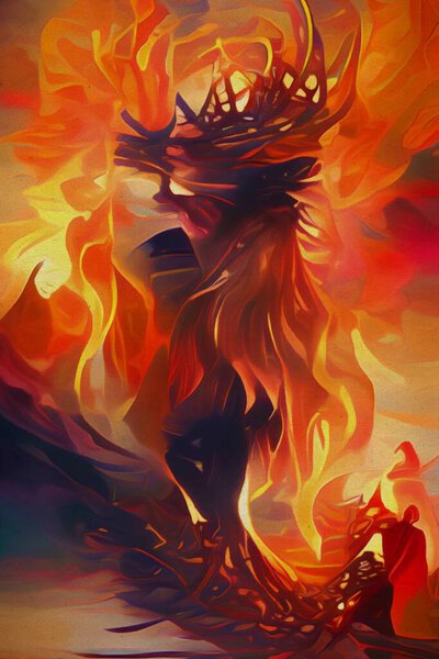 Art color of monster fire background