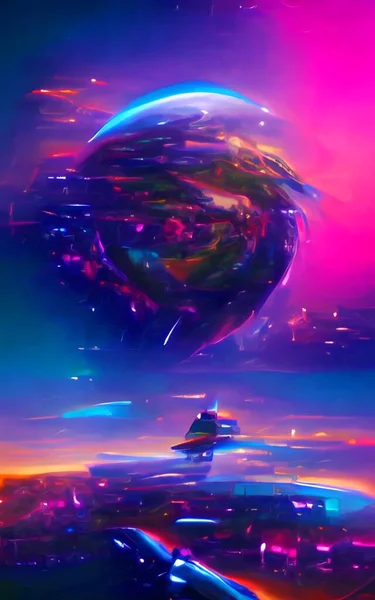 Art Color Earth Galaxy Background — Fotografia de Stock