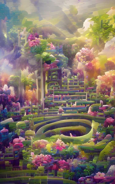 Art Color Beautiful Garden Background — Stok fotoğraf
