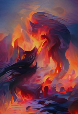 ateş deseni arkaplanının sanat rengi