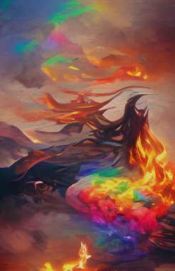 art color of coloring fire background