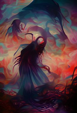 art color of ghost monster