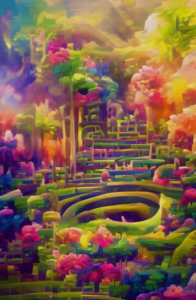 Art Color Beautiful Garden Background — Zdjęcie stockowe