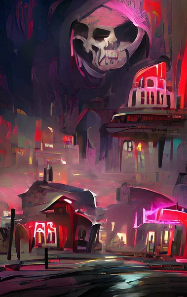 Иллюстрация Города Монстром — стоковое фото