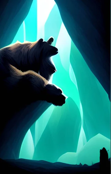 Art Color Big Bear Cave — Zdjęcie stockowe