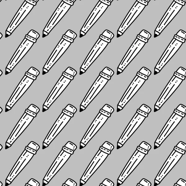 seamless pattern of pencils cartoon