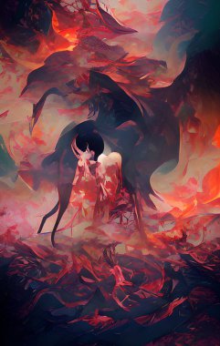 art color of monster in the hell