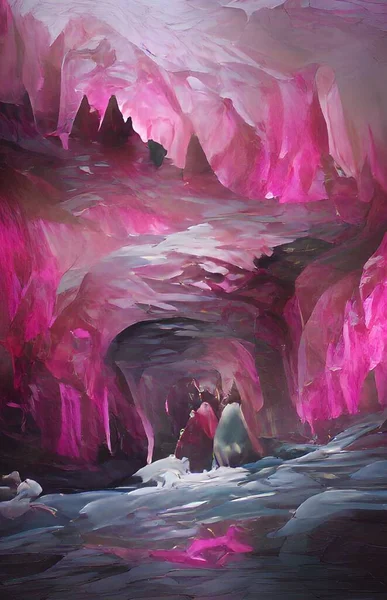 Цвет Розовой Пещеры — стоковое фото