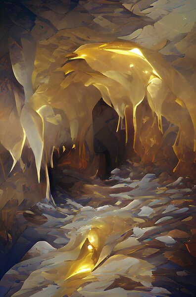Art color of gold cave background