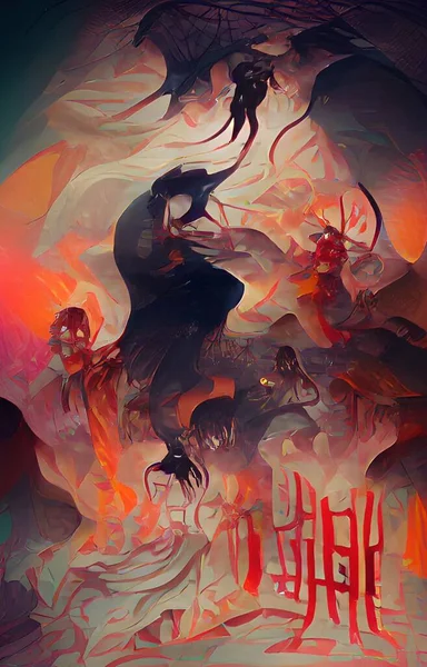 art color of monster in the hell