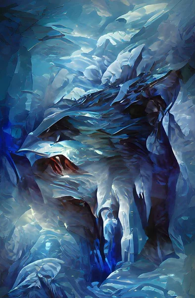 Art Color Ice Cave — Zdjęcie stockowe