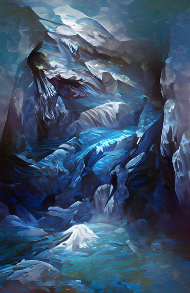Art color of ice cave