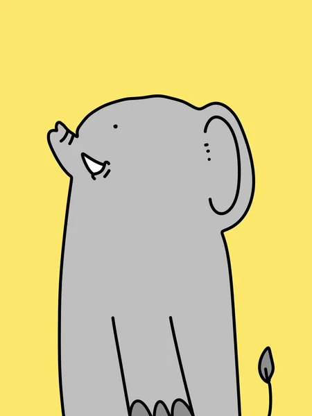 art color of cute elephant cartoon