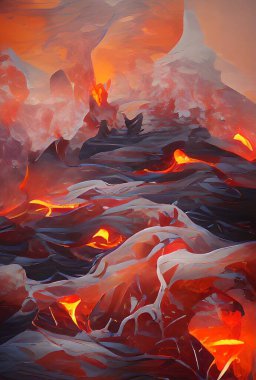 Ateşli, soyut bir arkaplan