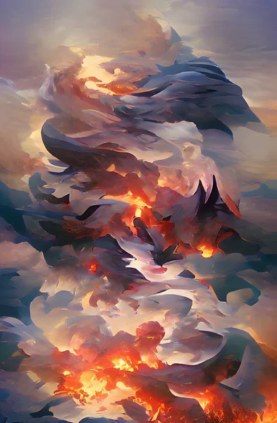 Fraktal elementlerle soyut arkaplan